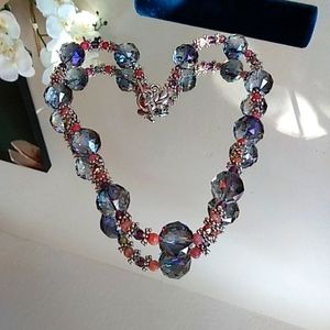 Dazzling Embellished Crystals Beaded Necklace
